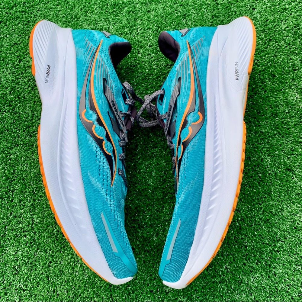 Saucony Guide 16 Mens 10 Shoes Road Race Responsive Stability Trainer Blue White